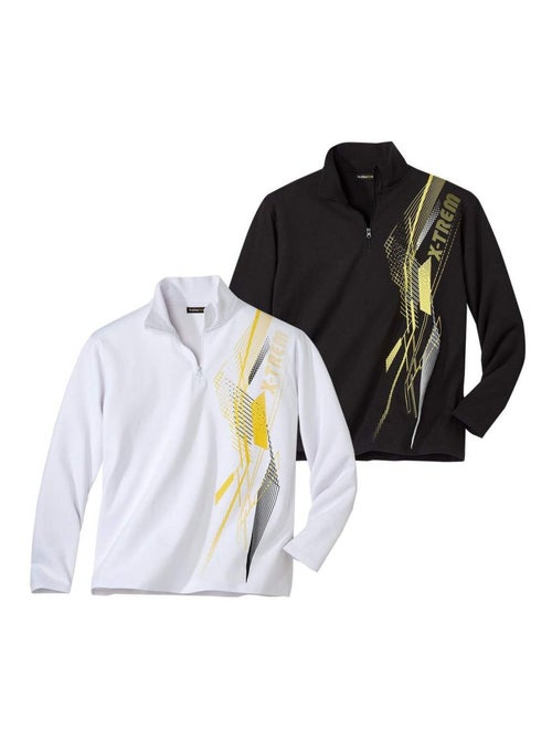 Lot de 2 Polos Col Zippé Cold Winter  - ATLAS FOR MEN - Kiabi