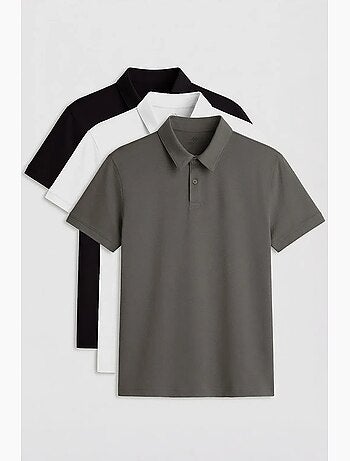 Lot de 2 polos coton élasthanne tommy