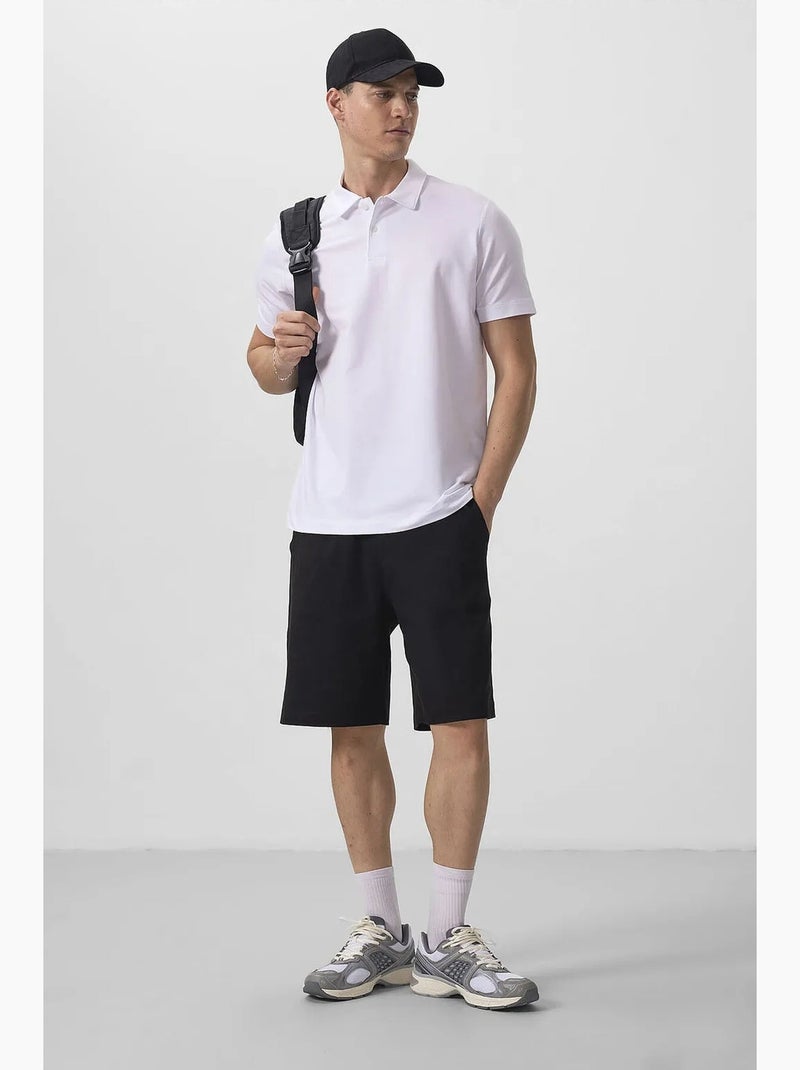 Lot de 2 polos coton élasthanne tommy Noir Blanc - Kiabi