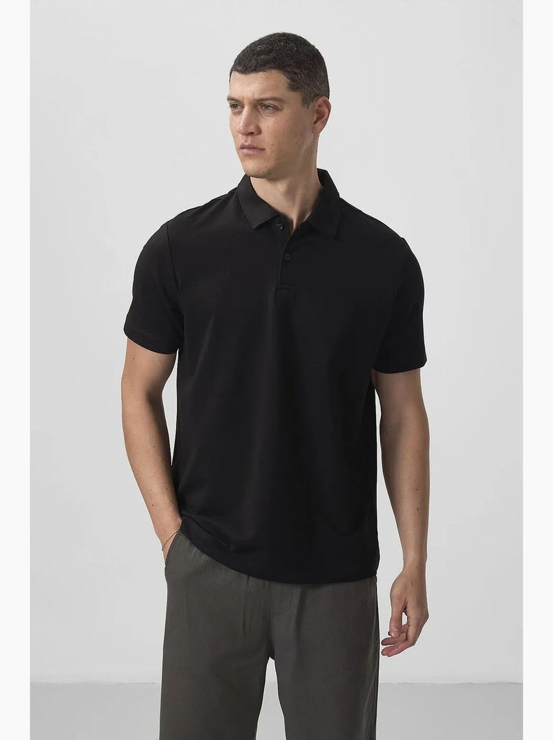 Lot de 2 polos coton élasthanne tommy Noir Blanc - Kiabi