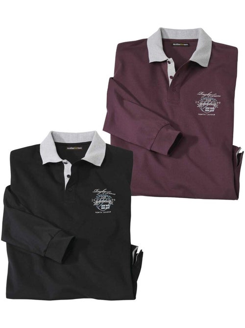 Lot de 2 Polos Expedition   - ATLAS FOR MEN - Kiabi