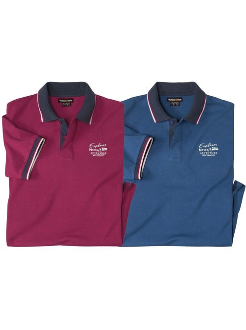 Lot de 2 polos explorer - atlas for men - Kiabi Lot de 2 polos explorer - atlas for men - Kiabi