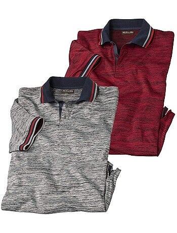 Lot de 2 polos flammés - atlas for men