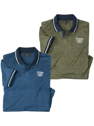 Lot de 2 Polos Fluides Outdoor   - ATLAS FOR MEN