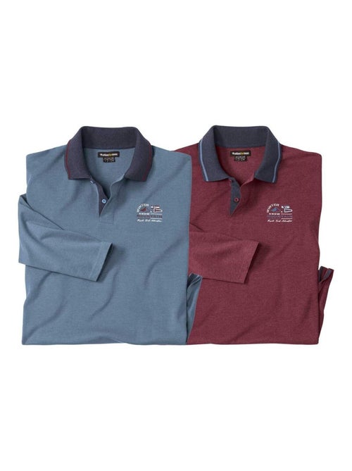 Lot de 2 Polos Jersey Mountain   - ATLAS FOR MEN - Kiabi