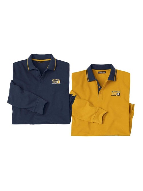 Lot de 2 Polos Maille Piquée Winter  - ATLAS FOR MEN - Kiabi