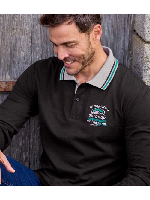 Lot de 2 Polos Manches Longues   - ATLAS FOR MEN - Kiabi