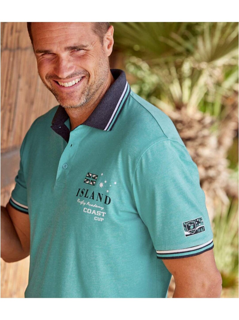 Lot de 2 Polos Master Team   - ATLAS FOR MEN Gris Vert - Kiabi