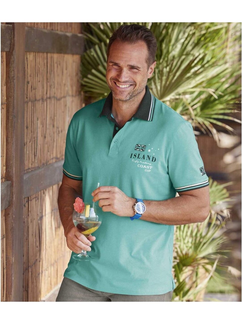 Lot de 2 Polos Master Team   - ATLAS FOR MEN Gris Vert - Kiabi