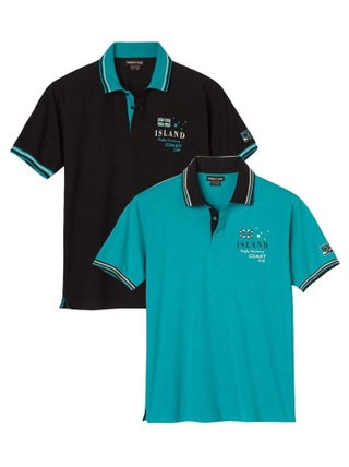 Lot de 2 Polos Master Team  - ATLAS FOR MEN