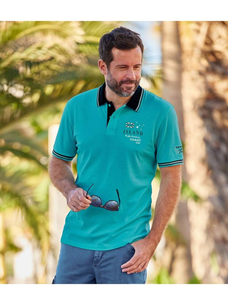 Lot de 2 Polos Master Team  - ATLAS FOR MEN Noir Vert - Kiabi