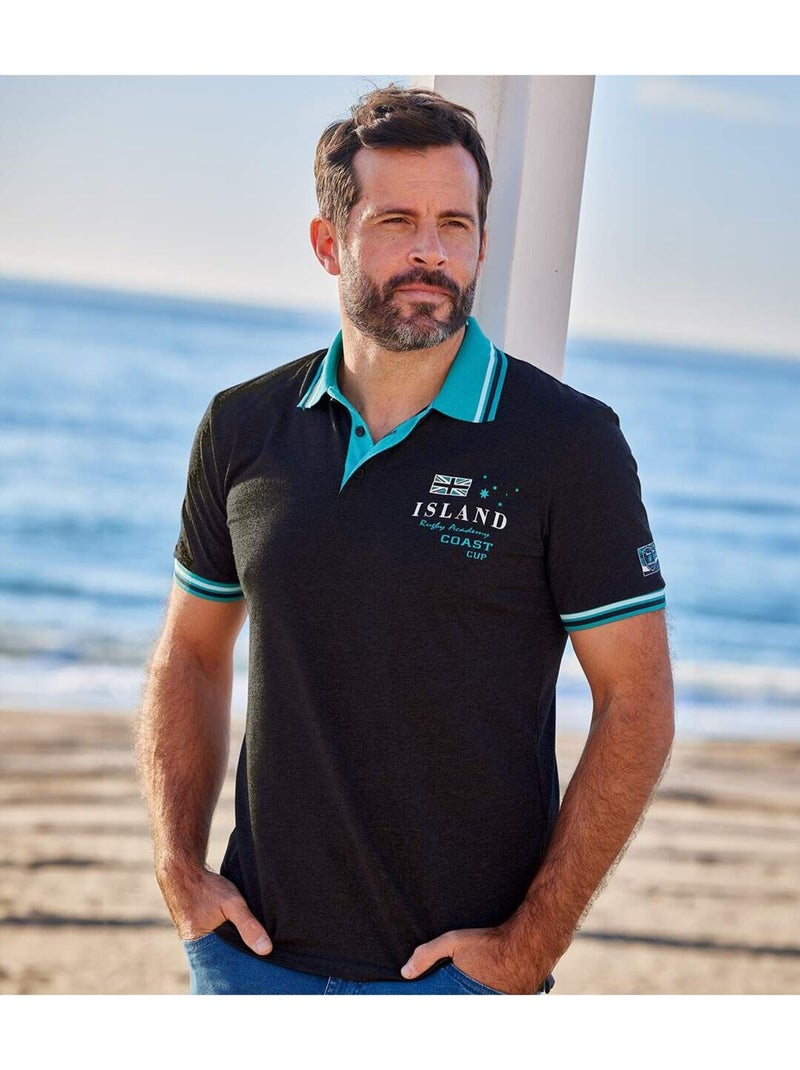 Lot de 2 polos master team  - atlas for men Noir Vert - Kiabi