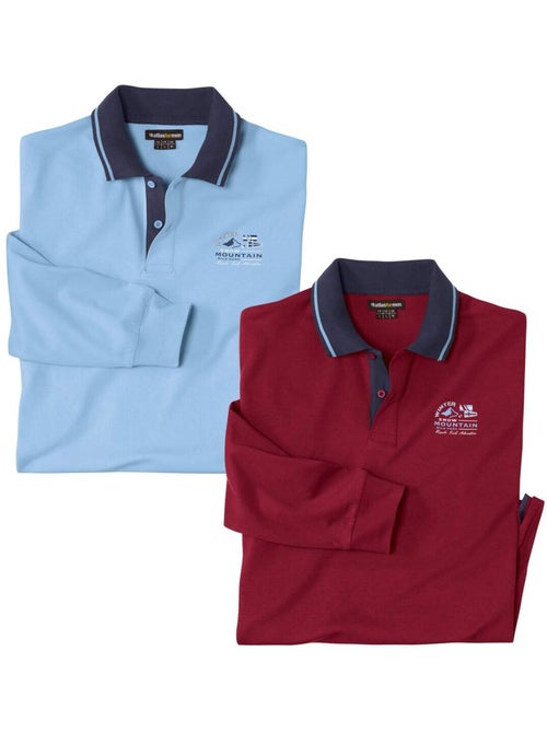 Lot de 2 polos mountain - atlas for men - Kiabi Lot de 2 polos mountain - atlas for men - Kiabi