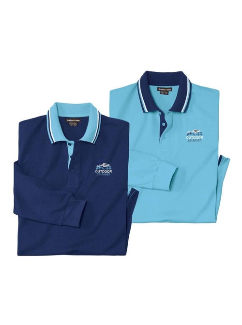 Lot de 2 Polos Outdoor   - ATLAS FOR MEN - Kiabi