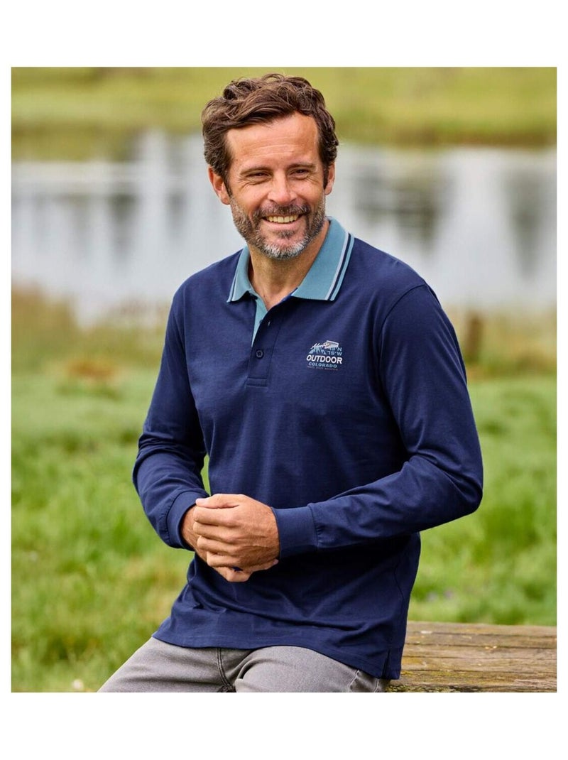 Lot de 2 Polos Outdoor   - ATLAS FOR MEN Bleu Bleu - Kiabi