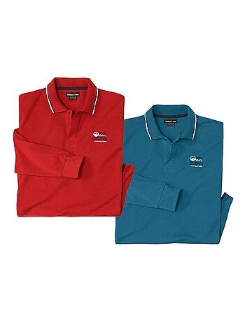 Lot de 2 Polos Piqués Authentiques - ATLAS FOR MEN