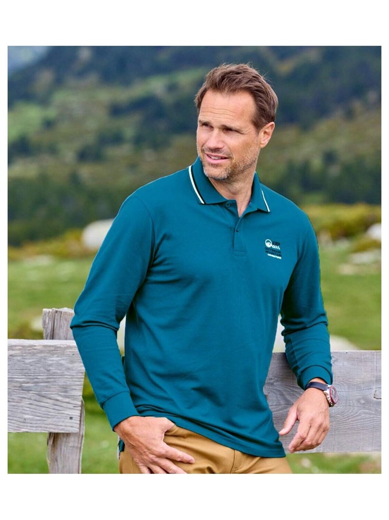 Lot de 2 Polos Piqués Authentiques   - ATLAS FOR MEN Bleu Rouge - Kiabi