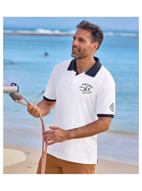 Lot de 2 Polos Piqués Brodés   - ATLAS FOR MEN - Kiabi