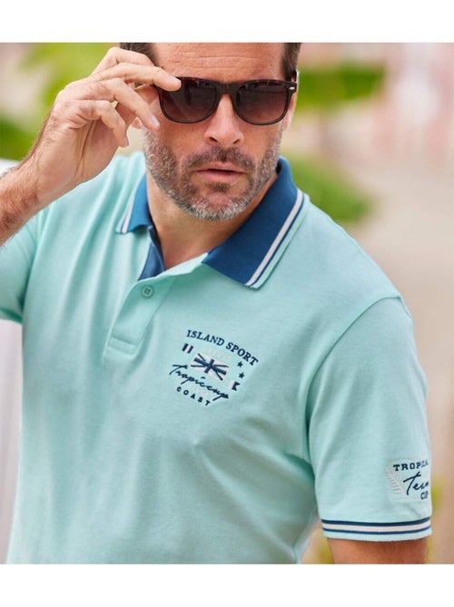 Lot de 2 Polos Piqués Islands Sailing   - ATLAS FOR MEN - Kiabi