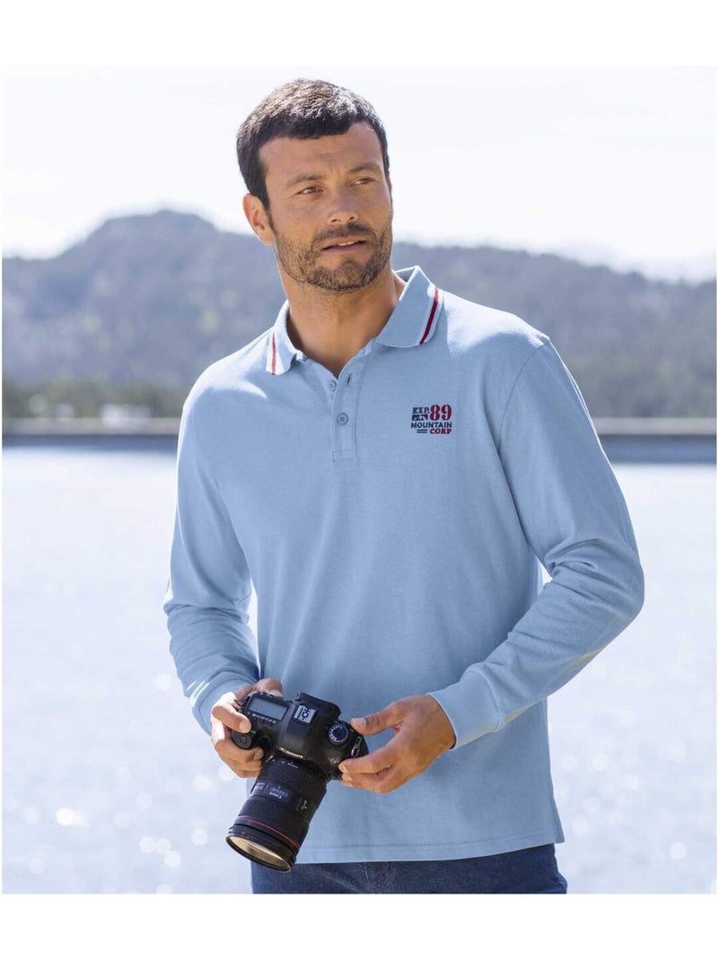Lot de 2 Polos Piqués Nature   - ATLAS FOR MEN Bleu Bleu - Kiabi