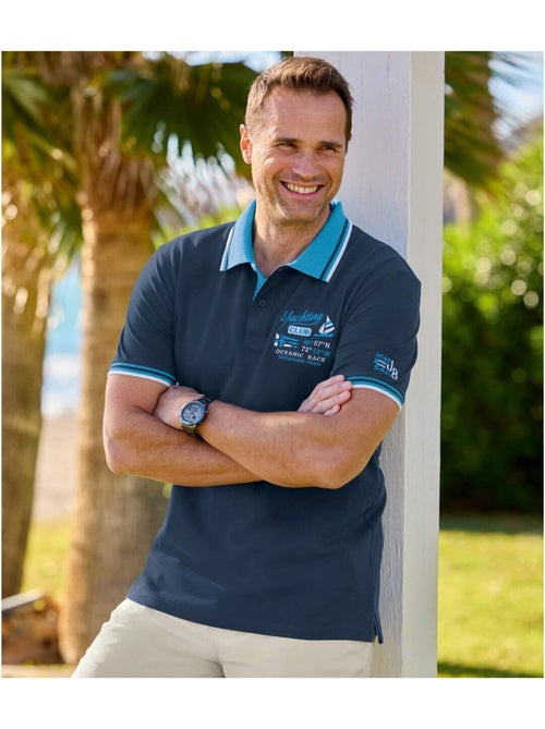 Lot de 2 Polos Piqués Nautiques - ATLAS FOR MEN - Kiabi Lot de 2 Polos Piqués Nautiques - ATLAS FOR MEN - Kiabi