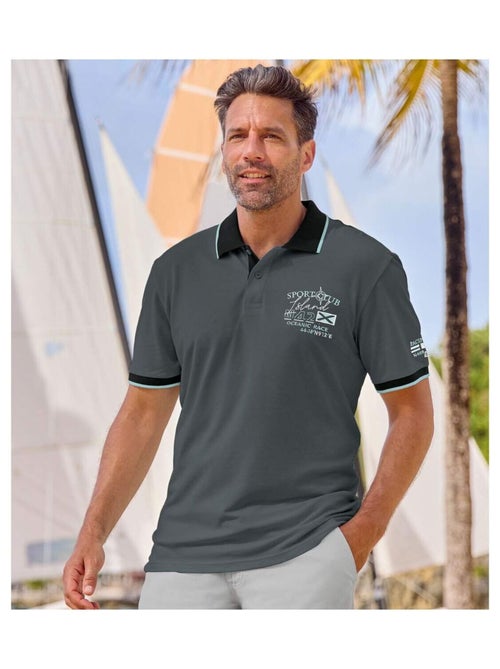 Lot de 2 Polos Piqués Pacific   - ATLAS FOR MEN - Kiabi