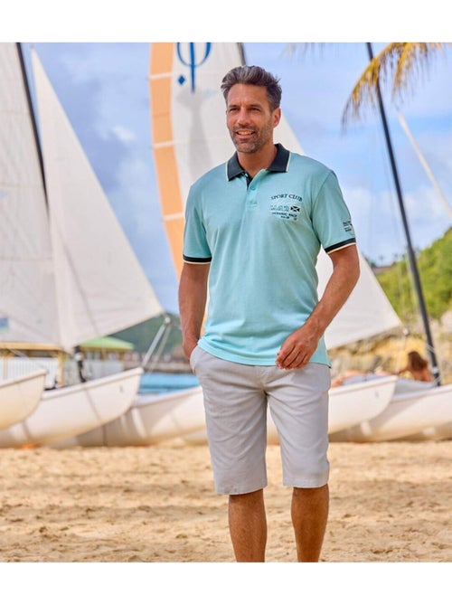 Lot de 2 Polos Piqués Pacific   - ATLAS FOR MEN - Kiabi