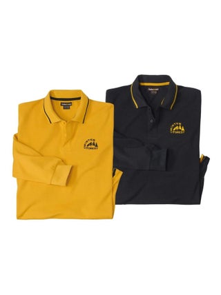 Lot de 2 Polos Piqués Trendy   - ATLAS FOR MEN