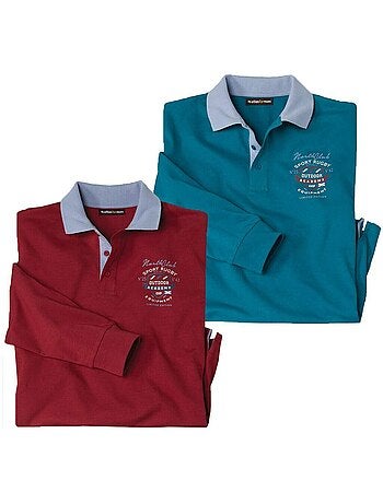Lot de 2 Polos Rugby North Club - ATLAS FOR MEN