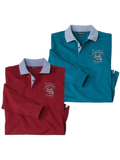 Lot de 2 Polos Rugby North Club  - ATLAS FOR MEN - Kiabi