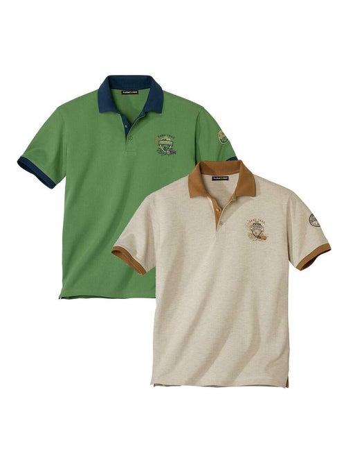 Lot de 2 Polos Sand Trail   - ATLAS FOR MEN - Kiabi