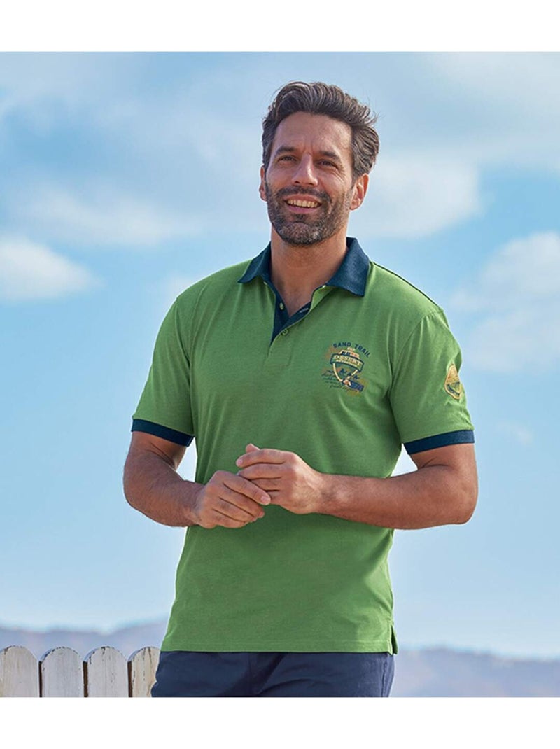 Lot de 2 Polos Sand Trail   - ATLAS FOR MEN Beige/Vert - Kiabi