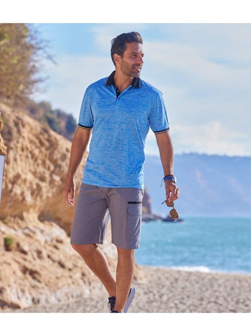 Lot De 2 T-shirts Chinés La Halle Taille S - Couleur Bleu Et Gris, Occasion Très Bon état