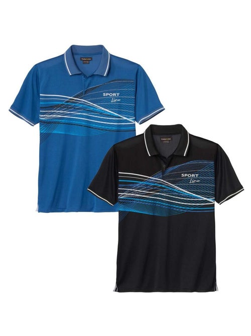 Lot de 2 Polos Sport Line   - ATLAS FOR MEN - Kiabi