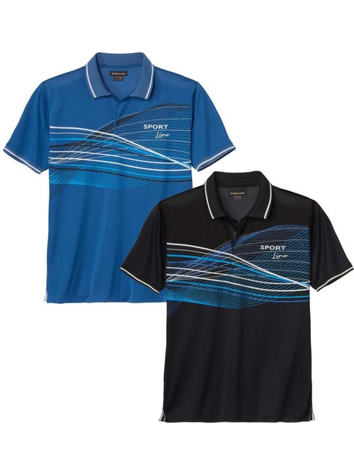 Lot de 2 polos sport line - atlas for men - Kiabi Lot de 2 polos sport line - atlas for men - Kiabi