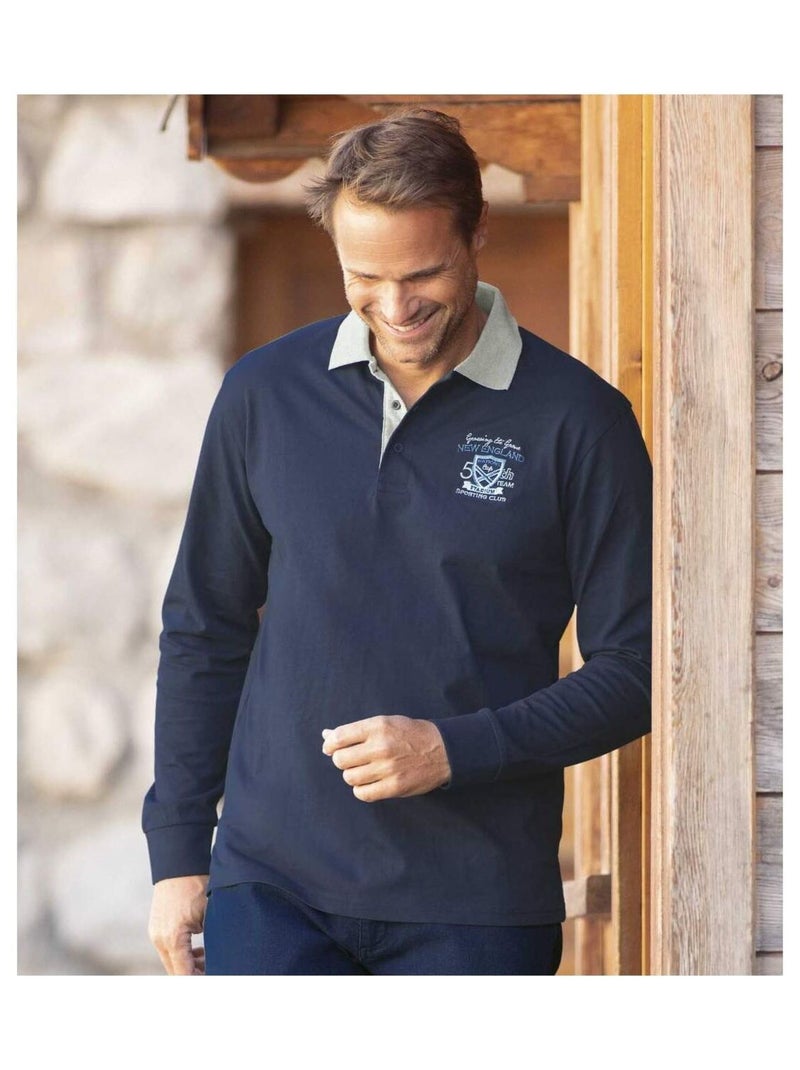 Lot de 2 Polos Sporting Club  - ATLAS FOR MEN Bleu Bordeaux - Kiabi