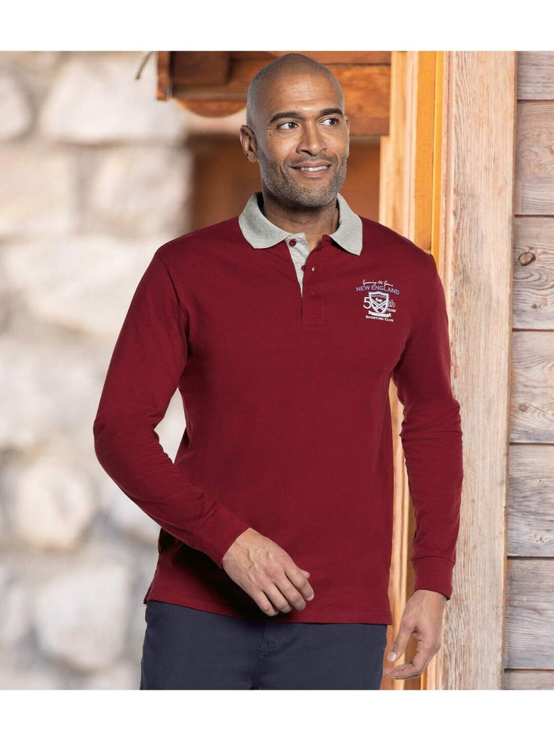 Lot de 2 Polos Sporting Club  - ATLAS FOR MEN Bleu Bordeaux - Kiabi