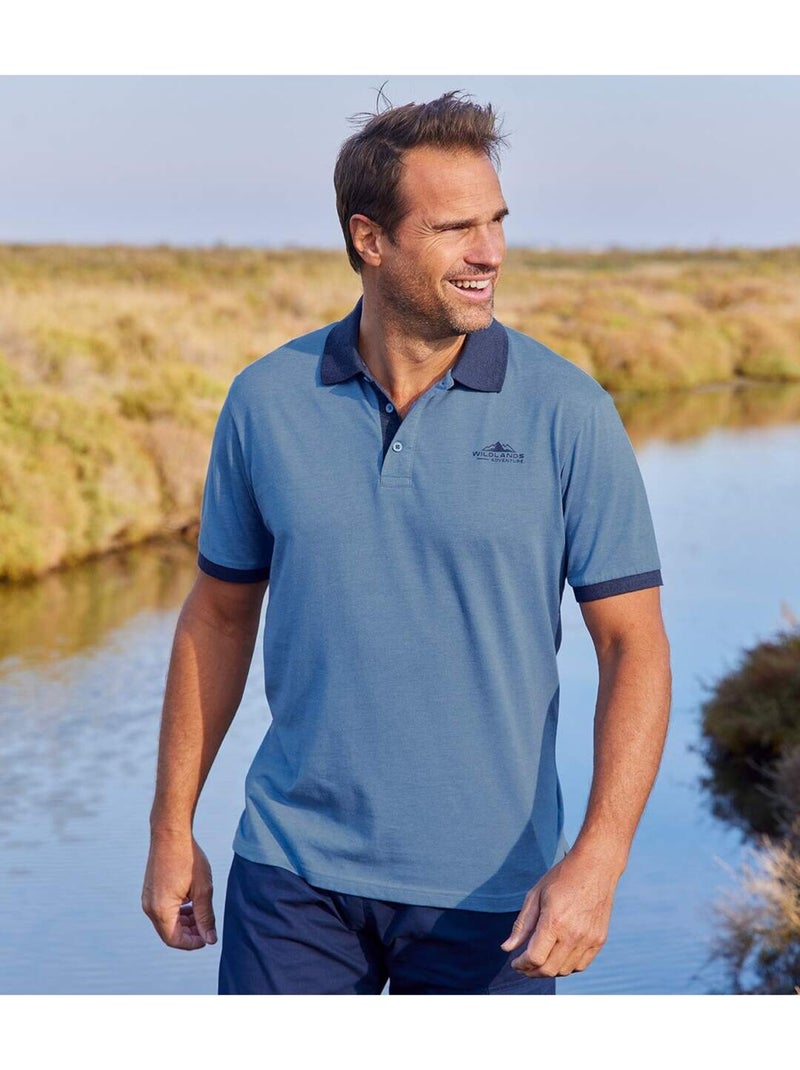 Lot de 2 Polos Wildlands  - ATLAS FOR MEN Bleu Bordeaux - Kiabi