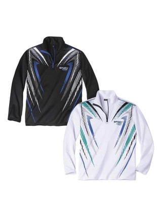 Lot de 2 Polos Zippés Sport   - ATLAS FOR MEN