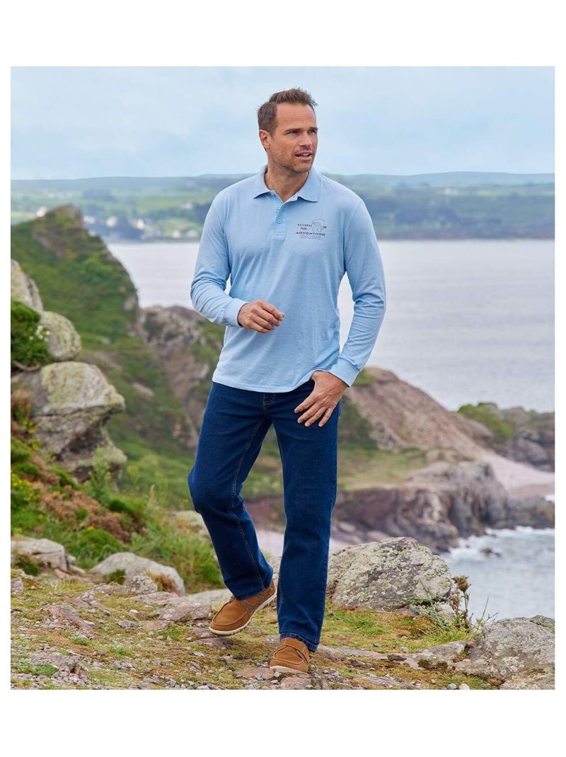 Lot de 2 PolosArizona Adventure  - ATLAS FOR MEN Bleu Bordeaux - Kiabi