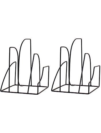 Lot de 2 porte documents en métal noir