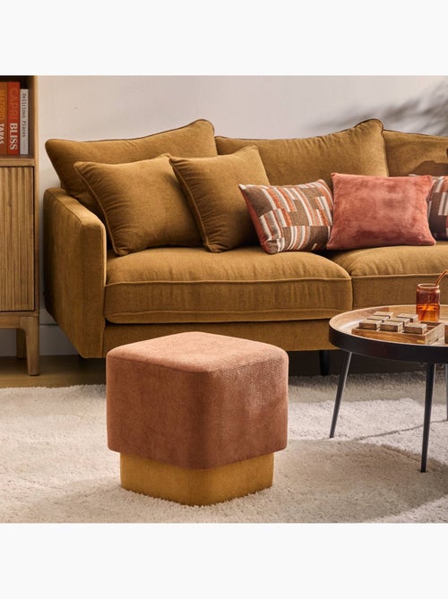 Lot de 2 poufs empilables en tissu DOKI - Kiabi