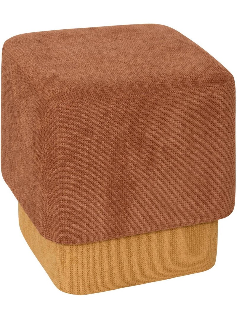 Lot de 2 poufs empilables en tissu DOKI Ambre - Kiabi