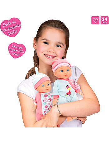 Lot de 2 poupées bébé 30 cm avec accessoires colorbaby's