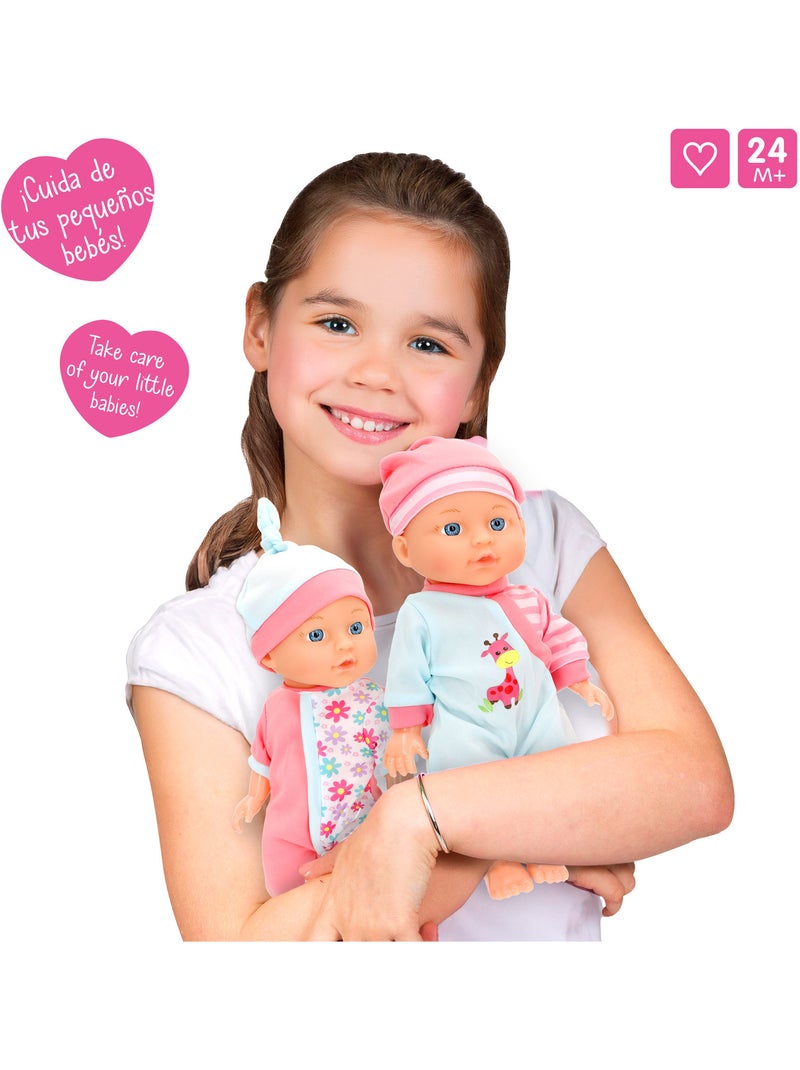 Lot de 2 poupées bébé 30 cm avec accessoires colorbaby's N/A - Kiabi