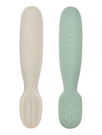 Lot de 2 pré-cuillères en silicone vert sauge