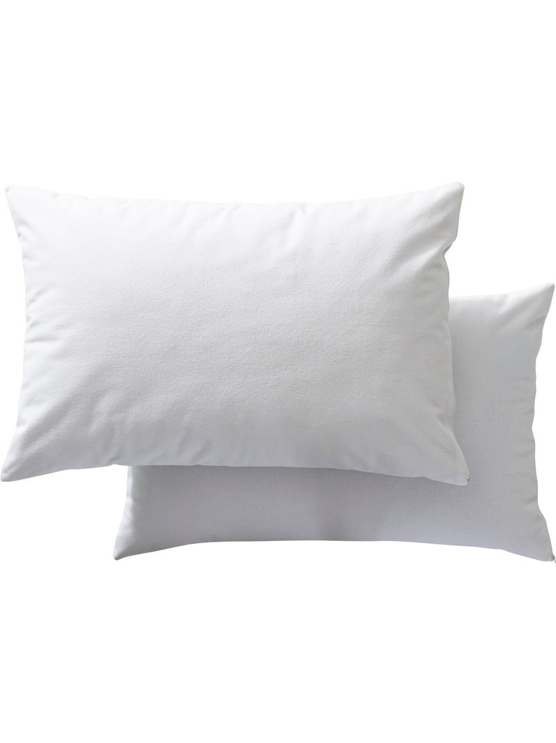 Lot de 2 protège oreillers 100% coton anti-acariens - Someo Blanc - Kiabi