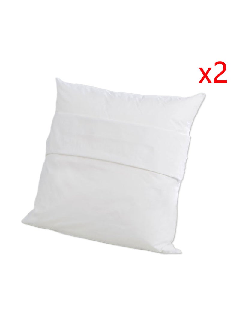 Lot de 2 Protège Oreillers Absorbants - Molleton de Coton Bio - DODO Blanc - Kiabi