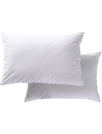 Lot de 2 protège oreillers bouclette imperméable - Terre de Nuit