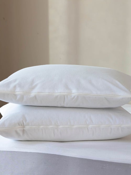 Lot de 2 protège oreillers coton bio molleton - Someo - Kiabi